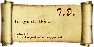 Tengerdi Dóra névjegykártya
